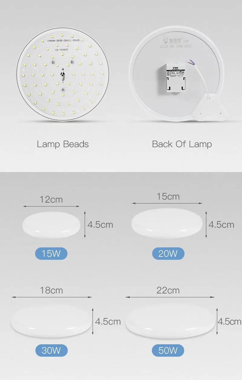 Led Ceiling Light Smart Human Motion Sensor Lamp For Home Porch Stair Garage Corridor Night Automatic Radar Sensor Lights LED