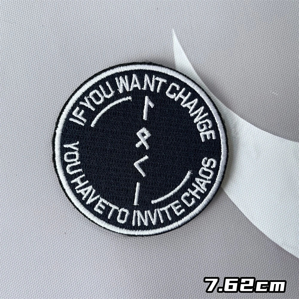 Viking Symbol Tree of Life Axe Embroidered Patches Tactical Morale Badge Backpack Hook and Loop Sticker