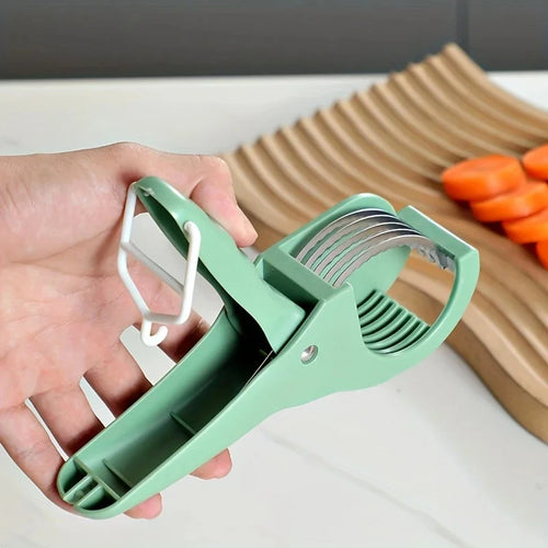 1Pc Kitchen Fruit Slicer Multifunctional Fruit and Vegetable Slicer Fruit Slicer Pro Rustproof for BBQ/Catering Cucumber Slicer