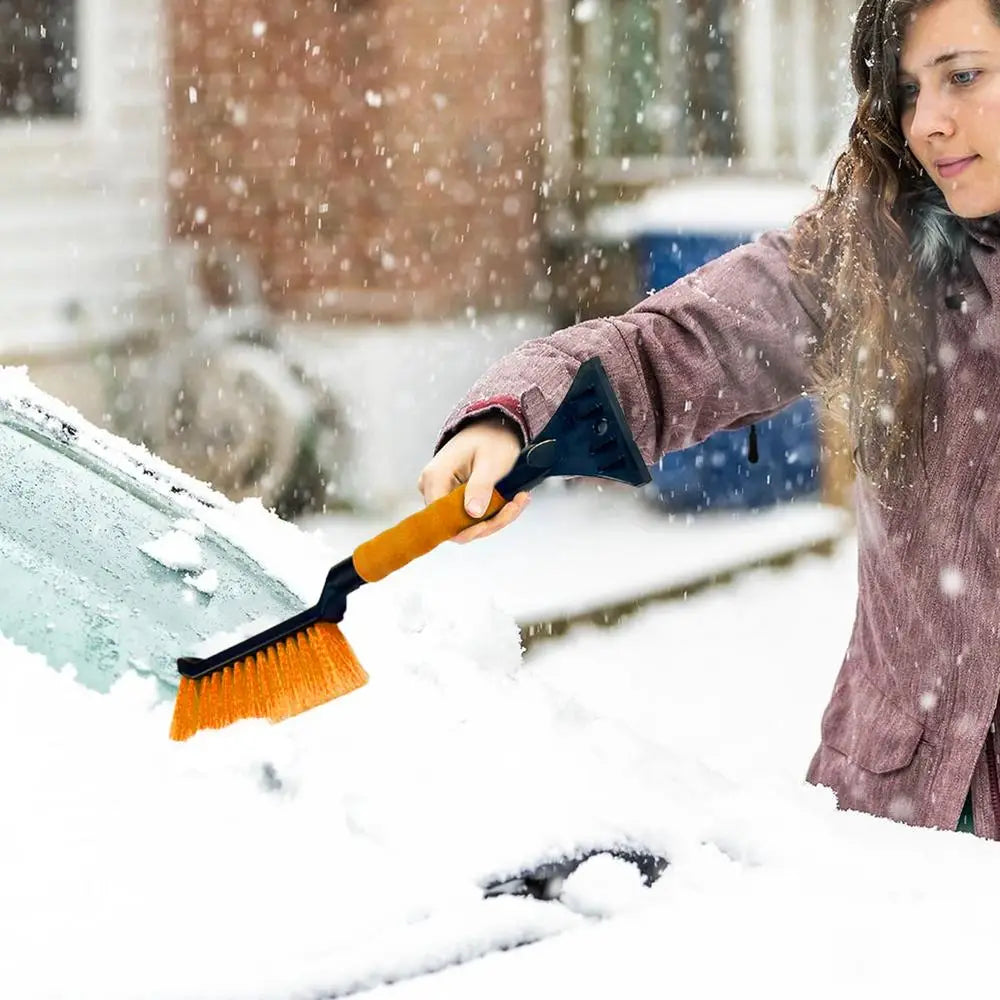 Ice Scrapers for Car Windshield 2 in 1 Snow Scraper and Brush Ergonomic Foam Grip Snow Cleaner for Car Window Ice Scraper