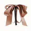 Bow tassel hair clip, high-end satin, Y2K style, hairstyle decoration and ponytail accessory, Valentine's Day gift