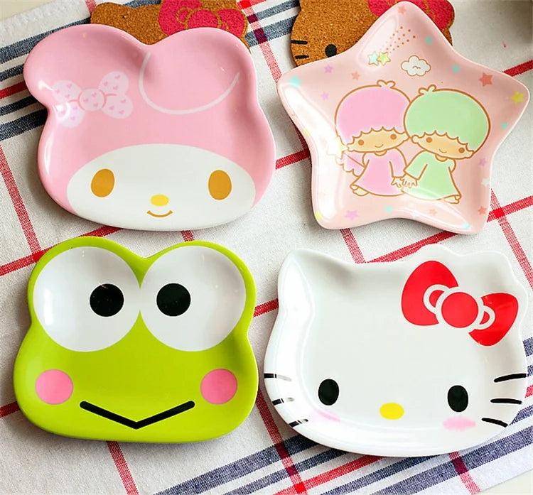 Animal Cartoon Cute Children'S Imitation Ceramic Tableware Cake Snacks Dry Fruit Plates Small Dishes Dishes Kitchen Utensils