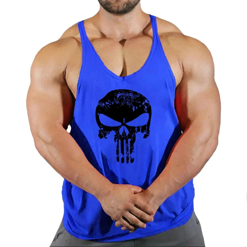 Spider Print Fitness Tank Top Fitness Shirt Muscle Men's Single Tank Top Men's Sleeveless Sweatshirt Men's Tops Fitness Clothing