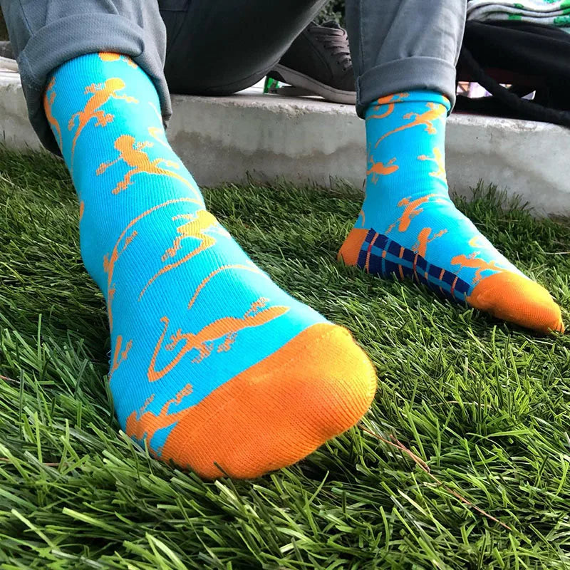Men's hip hop harajuku socks polka dot alien skateboard checkered animal medium cut funny socks