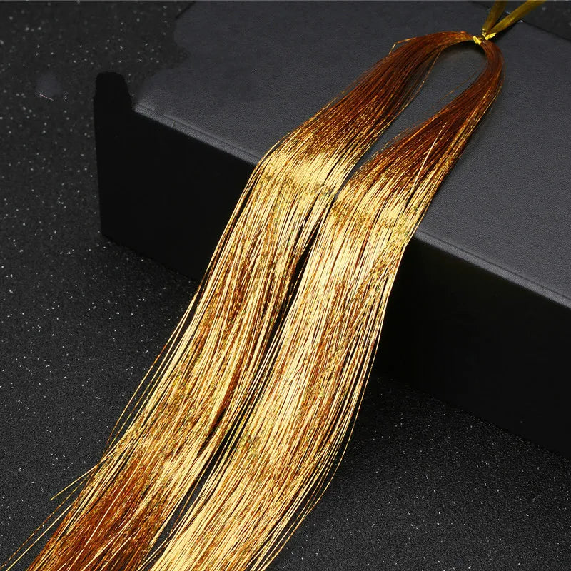 Hair Tinsel Glitter Braids High Temperature Fiber Bling Women's Tinsel Hair Strands In Braiders French Twist Hair Accessories