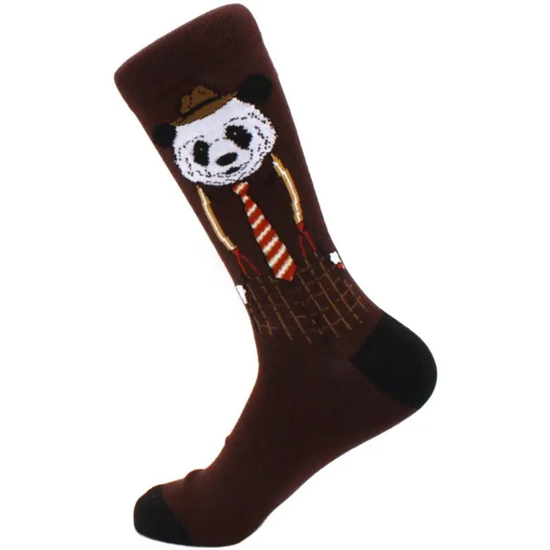 Men's hip hop harajuku socks polka dot alien skateboard checkered animal medium cut funny socks