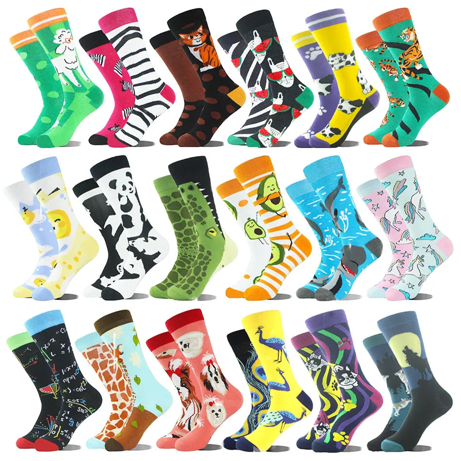 Men fashion socks anime funny socks hip hop Comfortable and Breathable Cute Socks