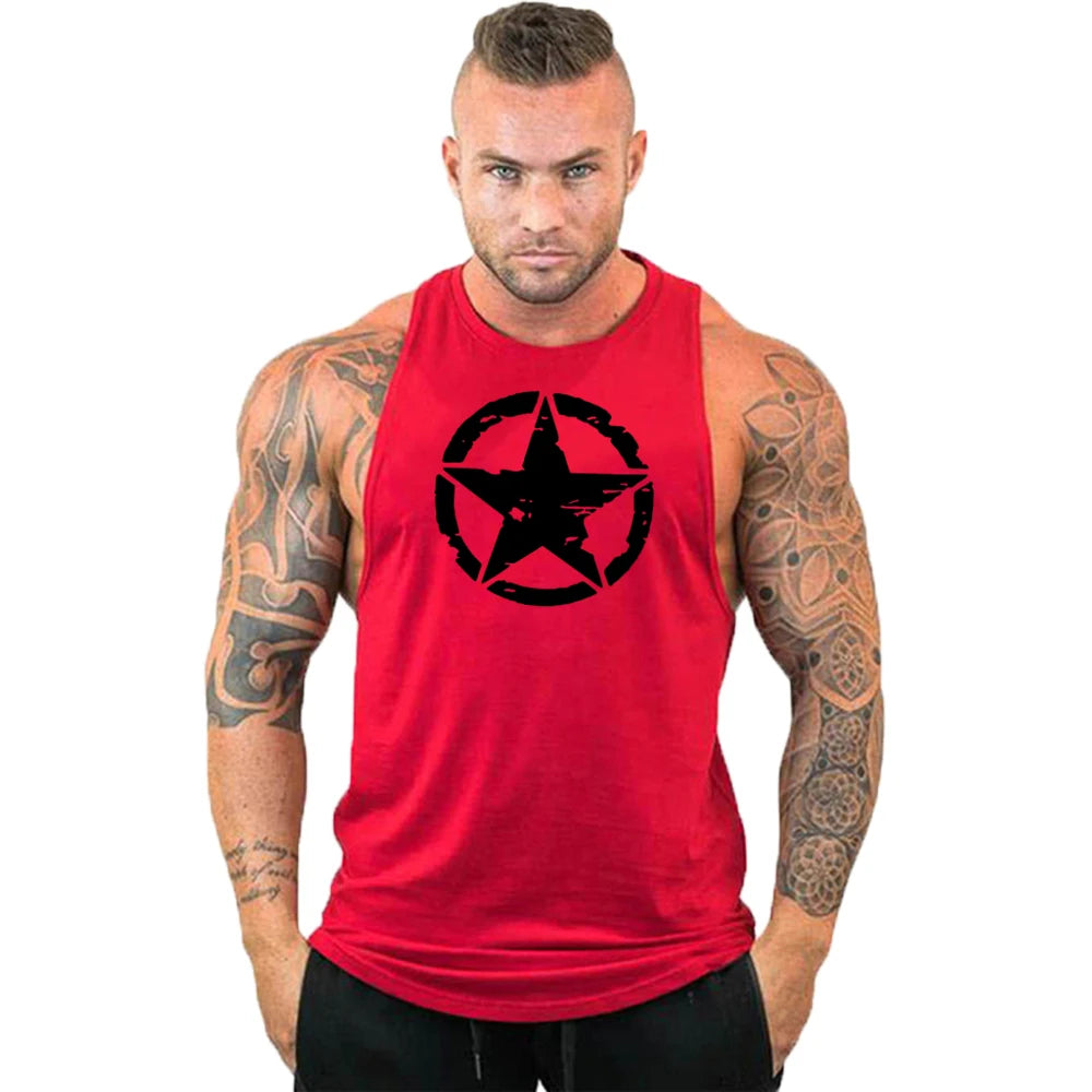 New fashion pure cotton sleeveless shirt vest men's fitness shirt men's undershirt bodybuilding exercise fitness vest fitness me