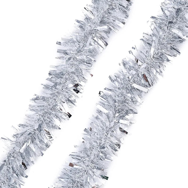Hot Christmas Tree Tinsel Garland Metallic Streamers Celebrate a Holiday Party Indoor and Outdoor Party Decorations Supplies