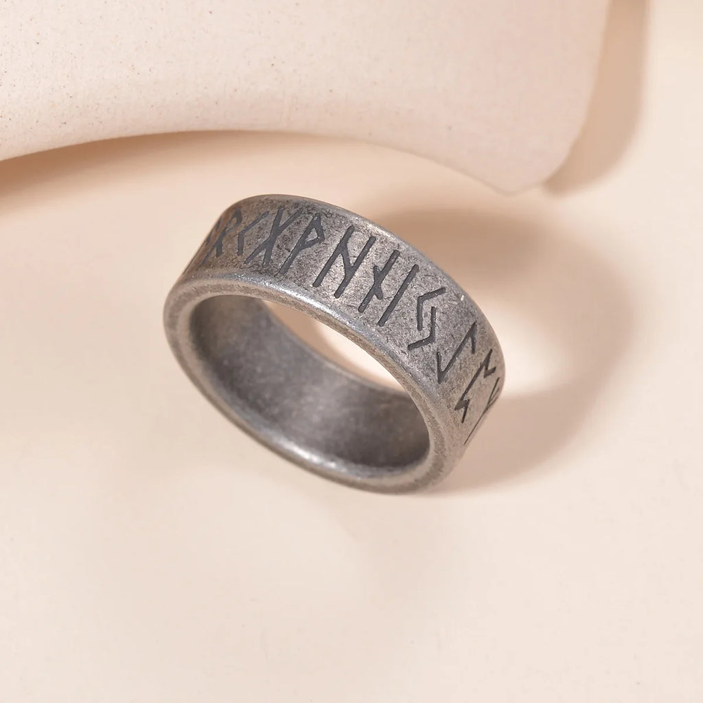 Vintage Viking Rune Ring Stainless Steel Nordic Odin Viking Rings For Men Women Retro Amulet Fashion Jewelry Gift Never Fading