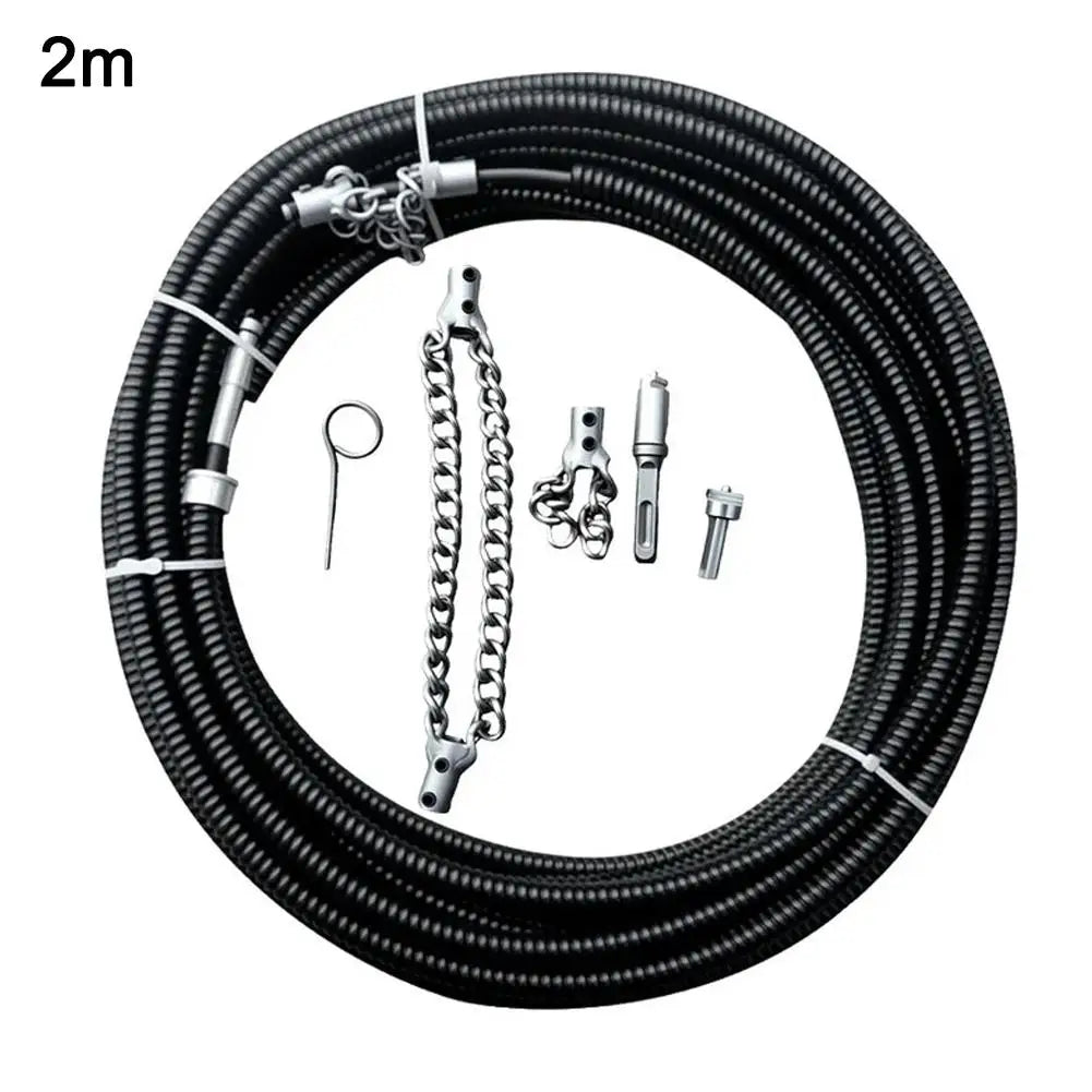 Electrical Drain Cleaner Dredging Sewer Special Tool Tool Solid Chain Dredging Spring Oil Stain Blocking Pipeline Dredging Tool