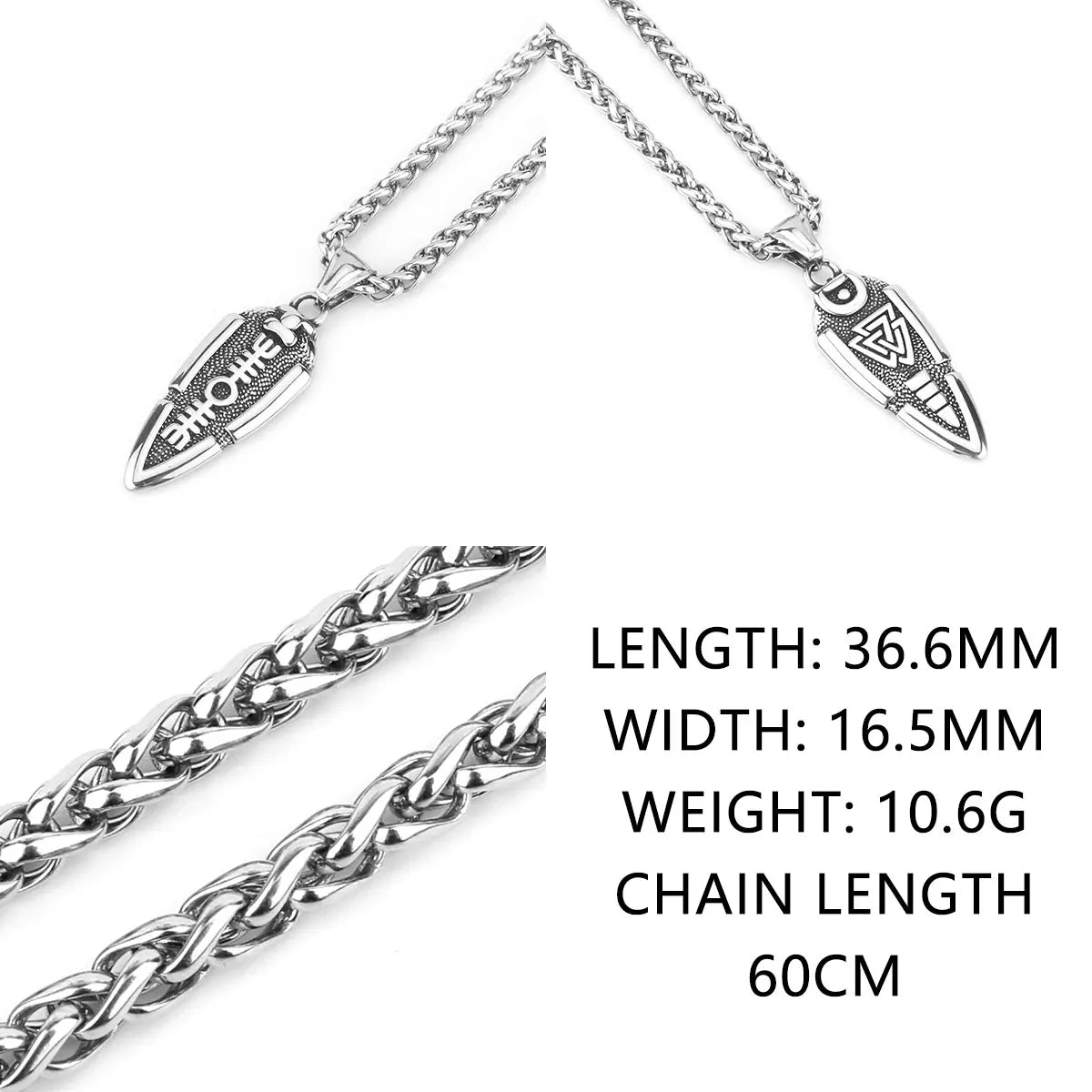 Vikings Odin Rune Necklace Various Men's Nordic Vegvisir Valknut Amulet Pendant Stainless Steel Punk Fashion Jewelry Wholesale