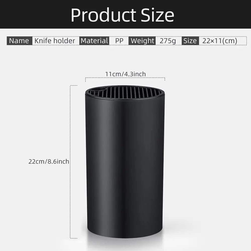Kitchen Accessories 8.8 inch Kitchen Knife Holder Drainable Chef Knife Stand Plastic Knife Holder Bucket Kitchen Storage Tools