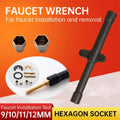 Plumbing Key 9/10/11/12mm Tap Wrench Flume Wrench Sink Faucet Socket Wrench Plumbing Tools Wrench Multifunctional Plumbing Tool