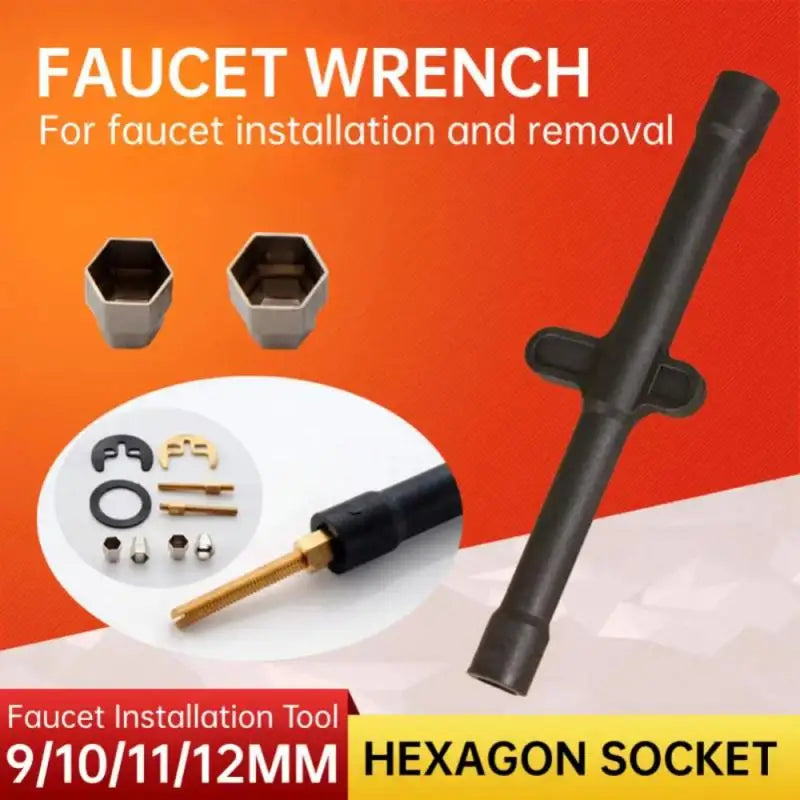 Plumbing Key 9/10/11/12mm Tap Wrench Flume Wrench Sink Faucet Socket Wrench Plumbing Tools Wrench Multifunctional Plumbing Tool