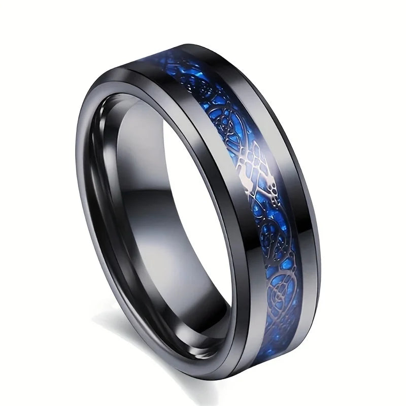 2025 Classical Viking Rune Wood Grain Rings For Men Anniversary Party Jewelry Accessories Gift Fashion Stainess Steel Men Rings