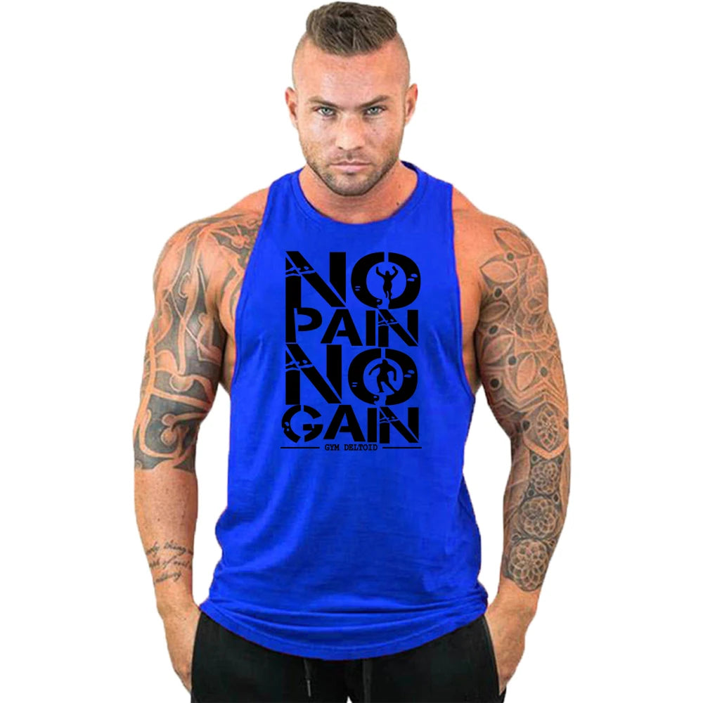 New fashion pure cotton sleeveless shirt vest men's fitness shirt men's undershirt bodybuilding exercise fitness vest fitness me