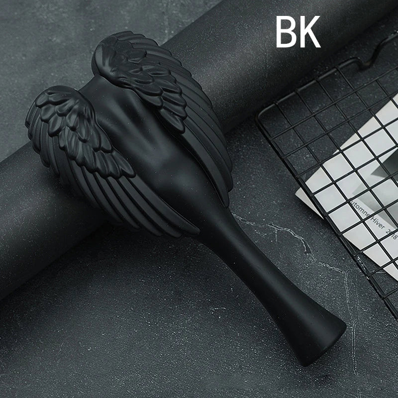 Hair Detangler Brush - Detangling Brush for Thick Hair with Soft Bristles, Angel Wing Design, & Long Handle - Water Resistant