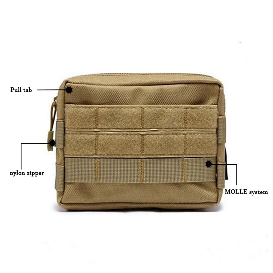 Multi functional accessory miscellaneous bag storage bag can be hung on top of outdoor vest, outdoor backpack belt