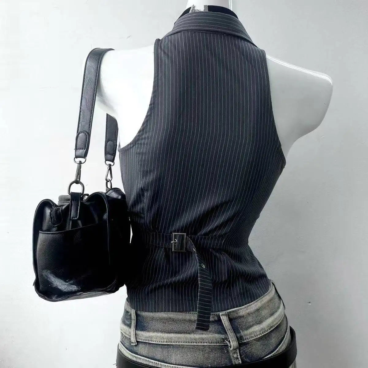 Women Clothing Summer Crop Tops 2025 Ropa Mujer Halter Backless Loose Vest Sweet Korean Camis Korean Leopard Print Sexy Tanks