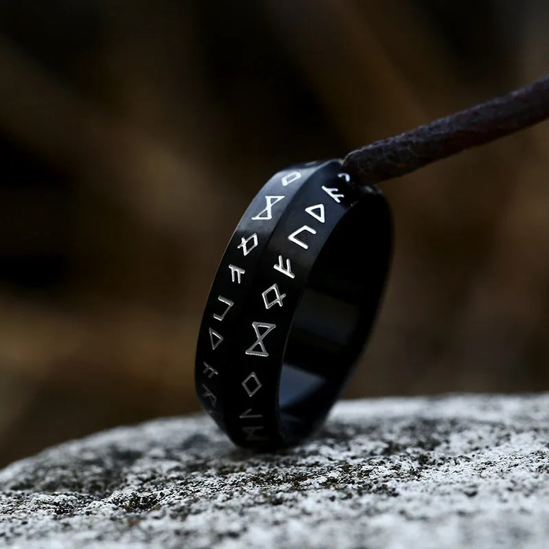 Fashion Nordic Viking Rune Ring for Men Women Simple Amulet 316L Stainless Steel Vintage Viking Rings Jewelry Gift Wholesale