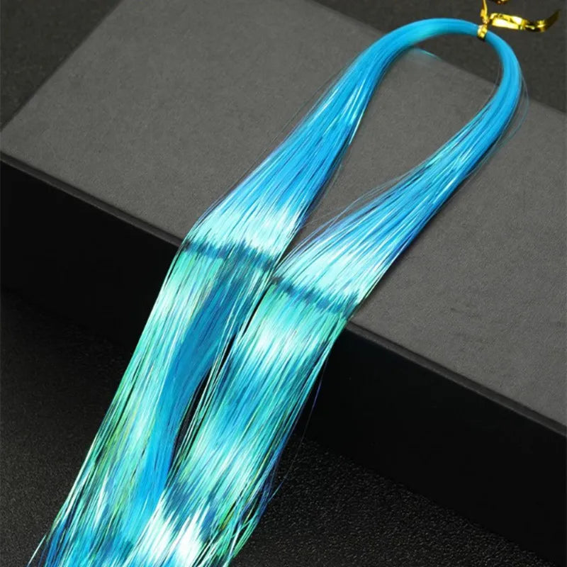 Hair Tinsel Glitter Braids High Temperature Fiber Bling Women's Tinsel Hair Strands In Braiders French Twist Hair Accessories