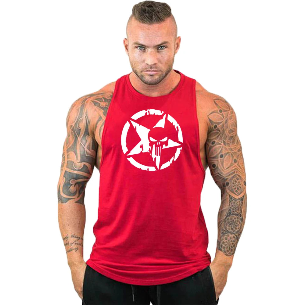 New fashion pure cotton sleeveless shirt vest men's fitness shirt men's undershirt bodybuilding exercise fitness vest fitness me