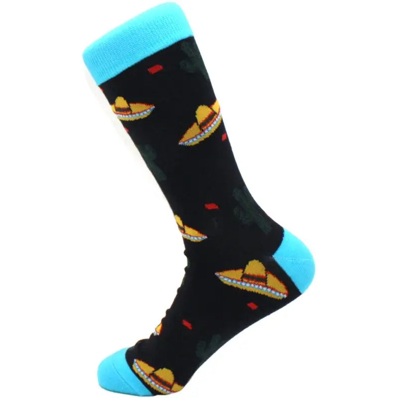 Men's hip hop harajuku socks polka dot alien skateboard checkered animal medium cut funny socks