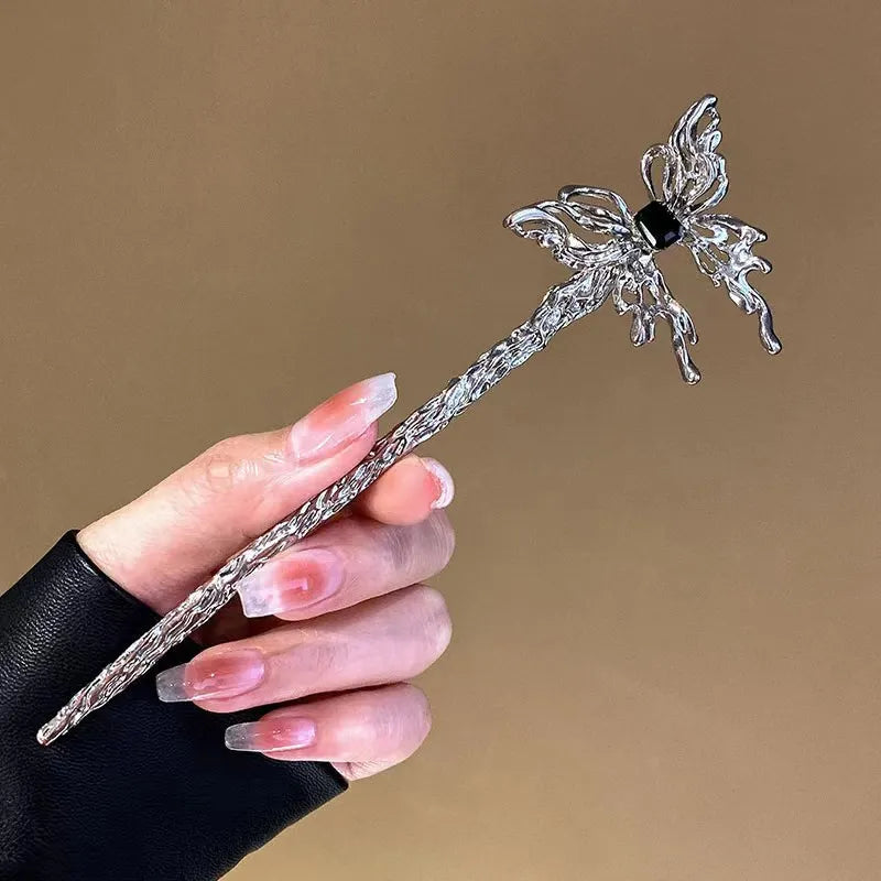 Elegant Flower Tassel Hairpin For Women Exquisite Neo-chinese Style Metal Hair Stick Girls Fashion Jewelry Hair Accessories