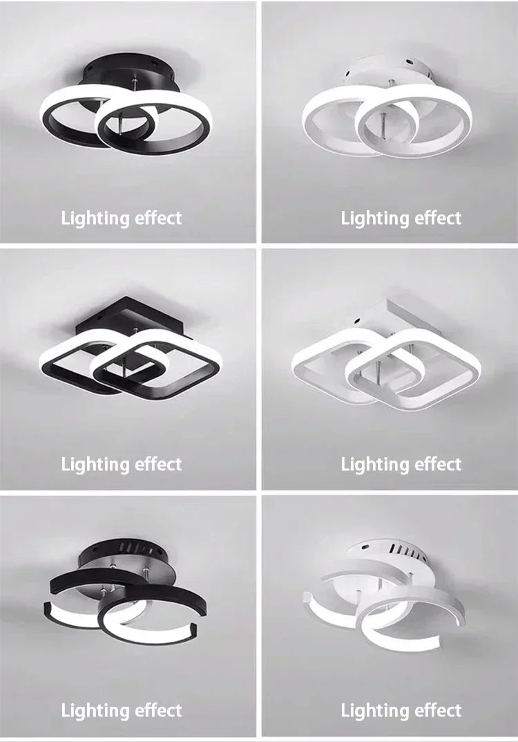 LED Strip Aisle Ceiling Lights Modern Minimalist Living Room Lamps For Balcony Entrance Staircase Home Decor Multiple shapes