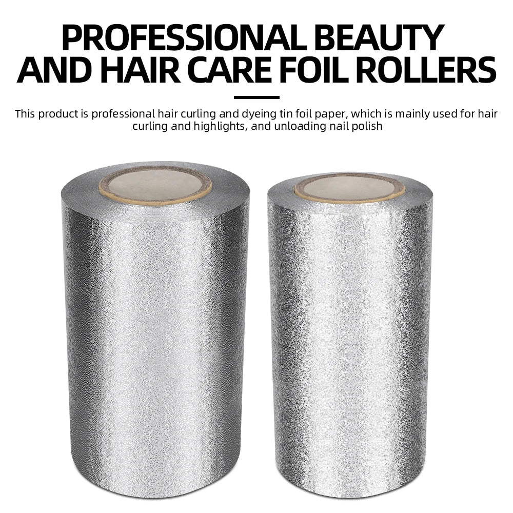 Professional Hair Tin Foil Roll For Curling, Dyeing, Highlights And Nail Polish Removal - Salon Quality Beauty Supply