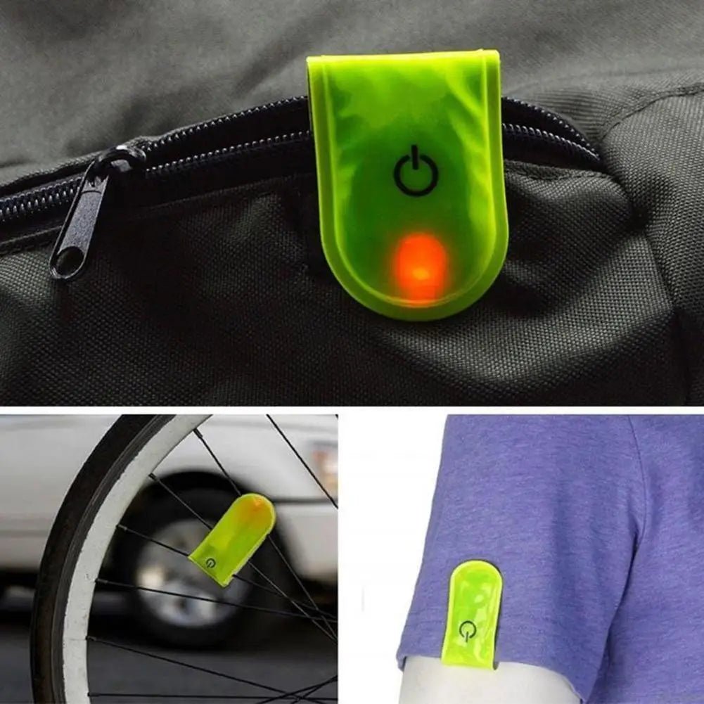 Outdoor Sports LED Safety Light Reflective Magnetic Clip On Strobe Reflector Warning Clip Night Running Shoes Collar Lamp Access