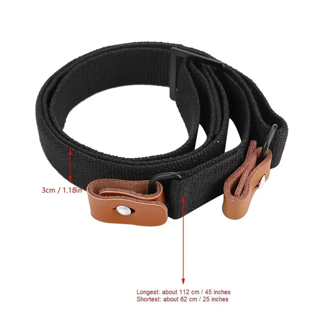 Outdoor Survival Belt Original Gun Sling Airsoft Hunting Shooting Adjustable Leather Two Point AK Rifle Strap Hunt Accessories
