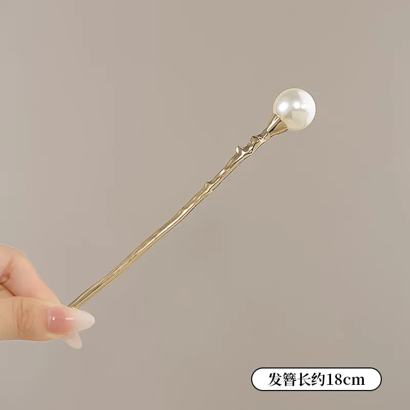 Elegant Flower Tassel Hairpin For Women Exquisite Neo-chinese Style Metal Hair Stick Girls Fashion Jewelry Hair Accessories