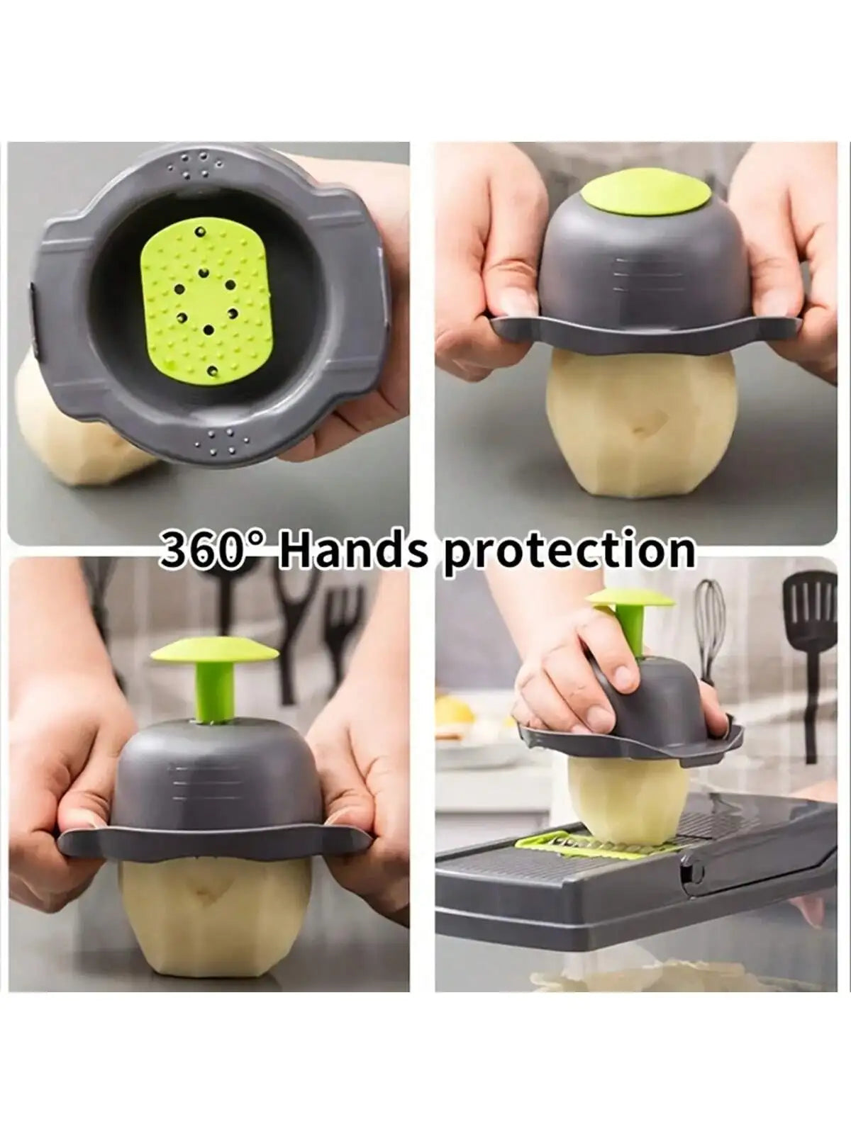 16pcs/Set Vegetable Chopper Onion Chopper Handle Food Grate Food Chopper Kitchen Vegetable Slicer Dicer Cut Potato Shredder