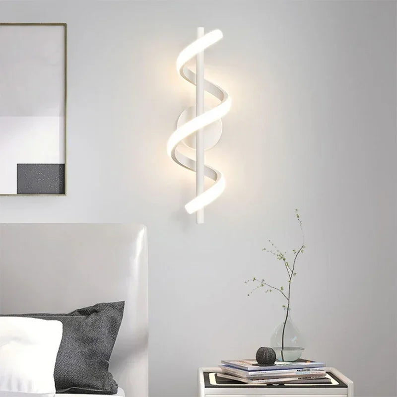 Modern LED Wall Lamp White Warm Light For Living Room Corridor Bedroom Bedside Staircase Home Indoor Lighting Fixtures